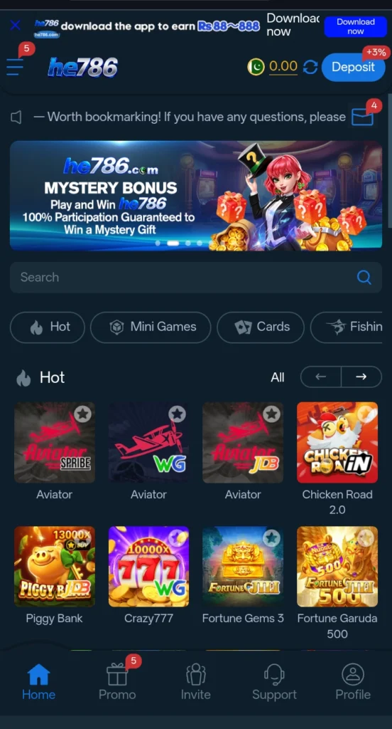 HE786 Game Download APK (Win Real Money Pakistan) 2026 12 2